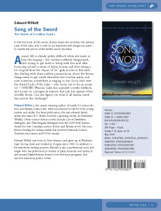 Song of the Sword Coteau Spring 2014 catalogue page